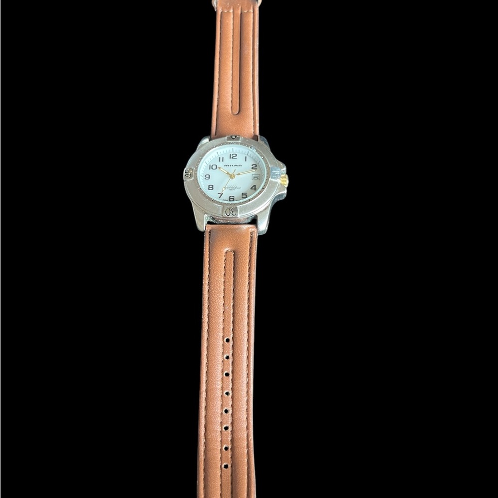 Milan Quartz Analog Date Watch Wristwatch Backlight 130
